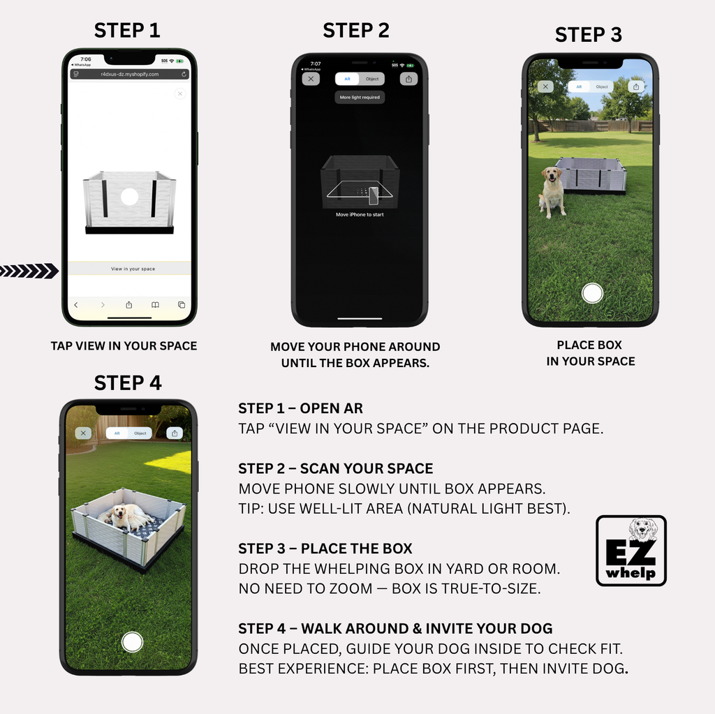 EZclassic Whelping Box w/Rails